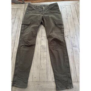 J Brand Grayson Mid Rise Cargo Military Ankle Zip Skinny Jeans Mantis Green 28